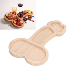 24 cm Buche Holz Aperitifbrett mit Stoff - Käse- und Speiseplatte