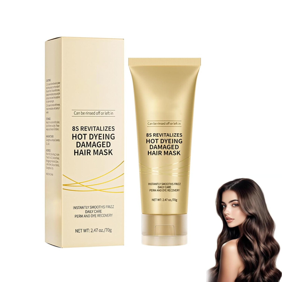 8s Revitalizes Hot Dyeing Damaged Hair Mask Deeply Moisturizes Keratin Treatment For ColorTreated Hair Frizz Control