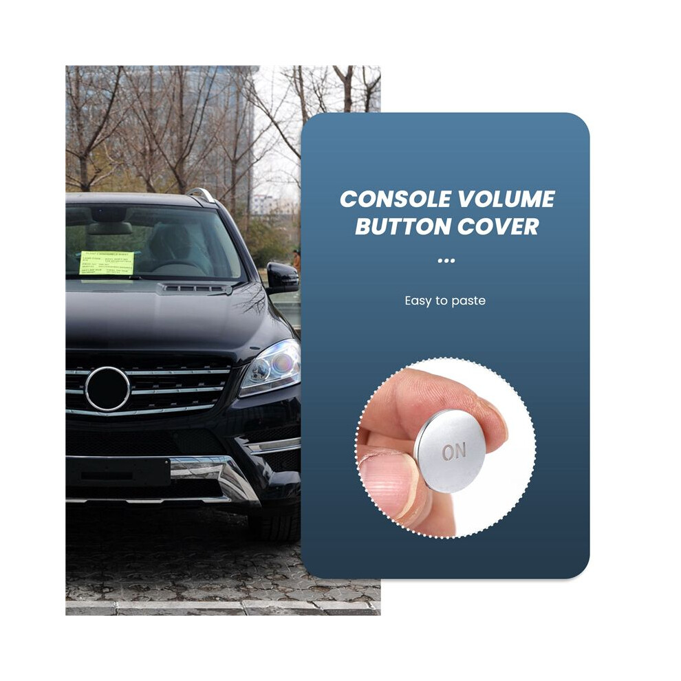 Car Console Volume Multimedia Button Cover Trim For W204 C180 E260 Ml350 Glk200 Interior Accessories Silver 6032211784732