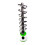 (Green, 12 Fairways) Pong Balls Launcher Automatic Serving Pitching Machine Lightweight 2