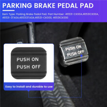 465313TA0A Auto Schwarz Gummi Feststellen Bremse Pedal Pad für Quest Maxima Altima Titan Rogue Pathfinder Leaf