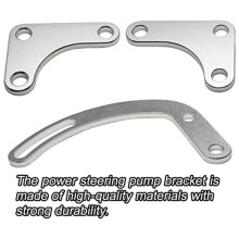 For SBC Power Steering Pump Bracket Compatible for 350 Small Block LWP Long Water Pump 551522 Adjustable