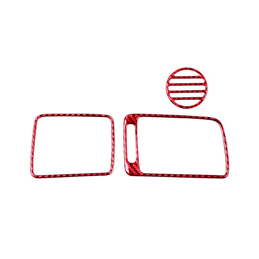 3Pcs For 8Th Gen 2006-2011 Carbon Fiber Air Vent Cover Trim Red 6033170580533