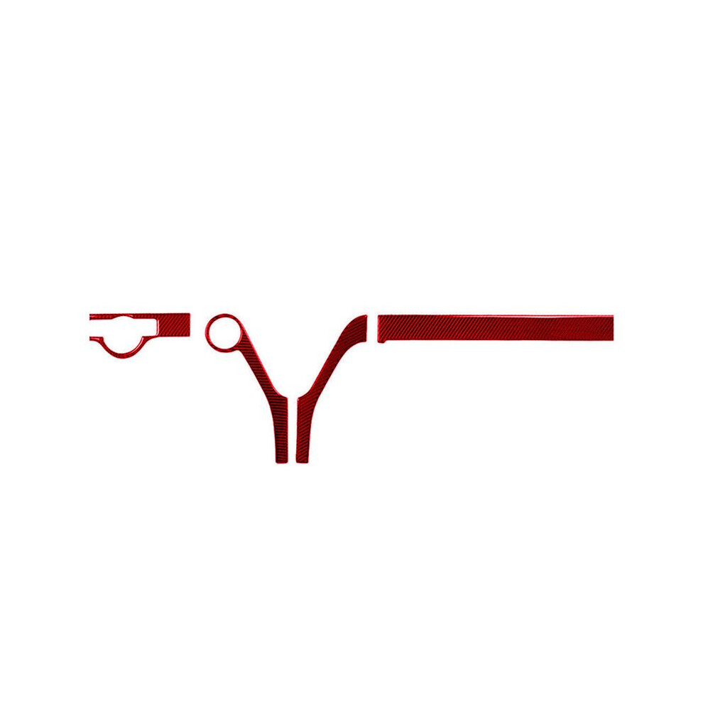 4Pcs Carbon Fiber Dashboard Cover Trim For - C-Class W204 07-10 Red 6033078054815