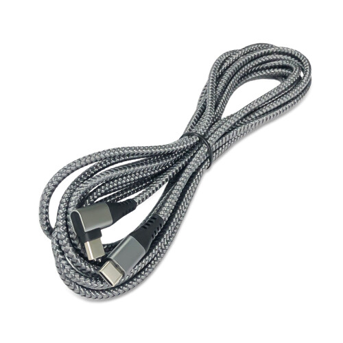 USB-C-Ladegerät mit Winkelstecker 60 W Schnellladung Grey 3 m 1