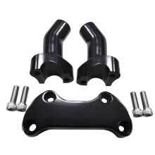 Black Top Cover 3.5 Inch Handlebar Risers Clamp for Dyna Softail Sportster XL