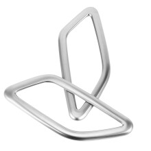 Abdominales Chrome Dashboard Aire Acondicionado Vent Trim Stickers para Cla Gla Clase W117 X156 2014-2017 Amg Car-Styling Plata