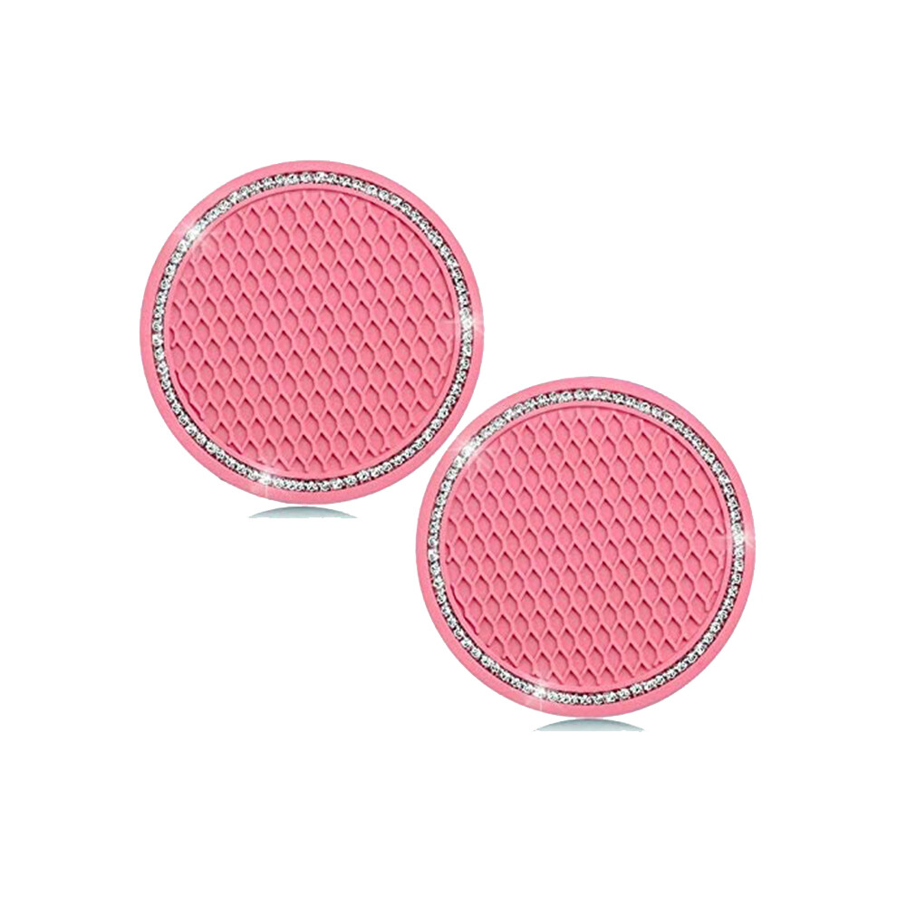 2Pcs Bling Car Cup Holders Rhinestone Car Anti Slip Insert Cup Mat Drink Coasters Crystal Vehicle Accessories 6031972317975