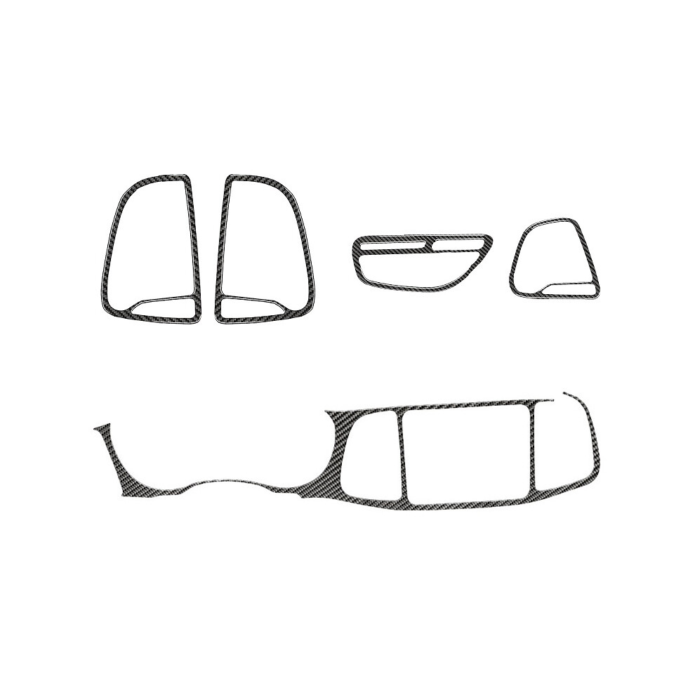 Carbon Fiber For Challenger 2015-2021 Accessories Driver Center Console Dash Trim Air Outlet Cover Sticker 6133094701158