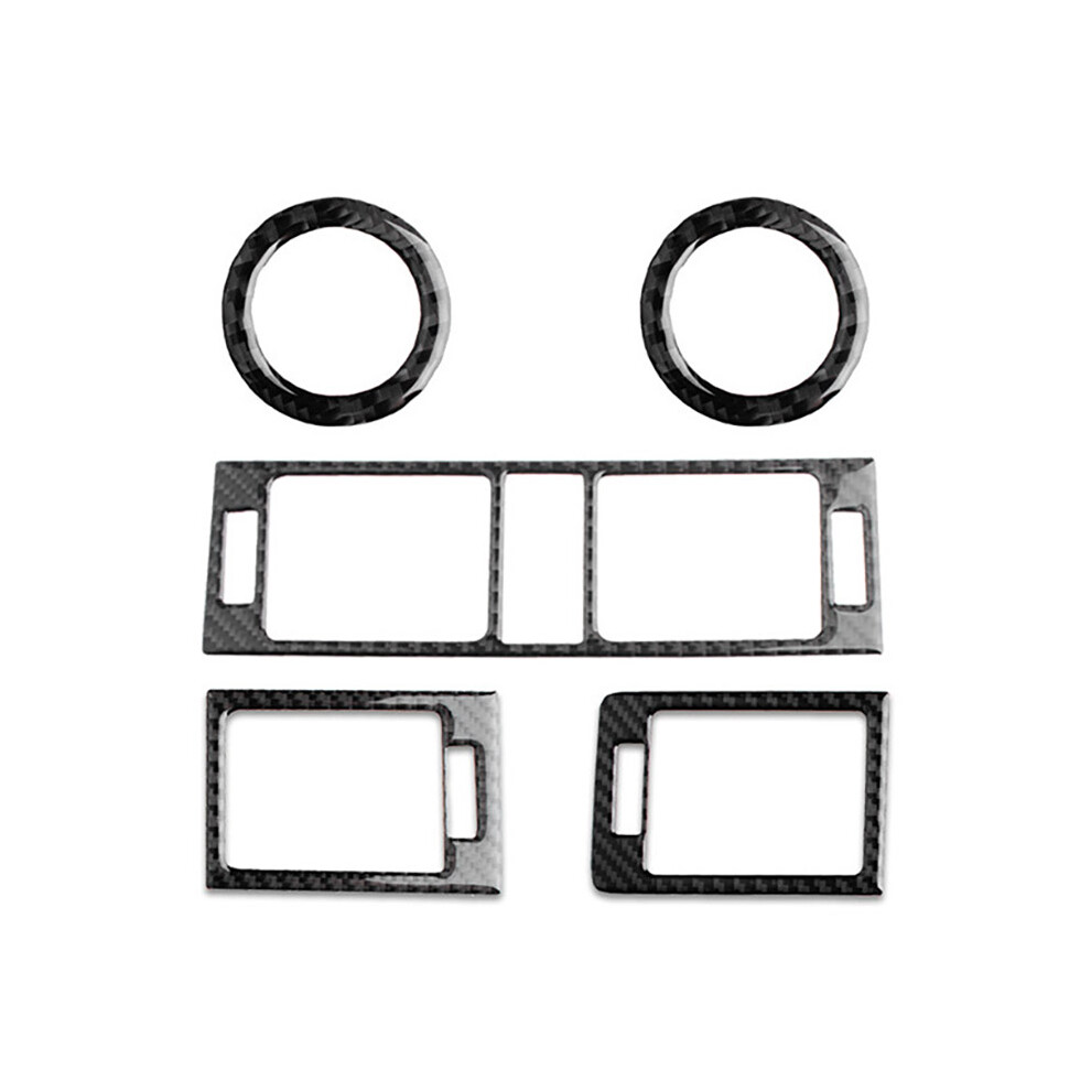 5Pcs Carbon Fiber Interior Center Console Dashboard Air Vent Outlet Cover Trim For C-Class W204 2007-2013 6134262332181