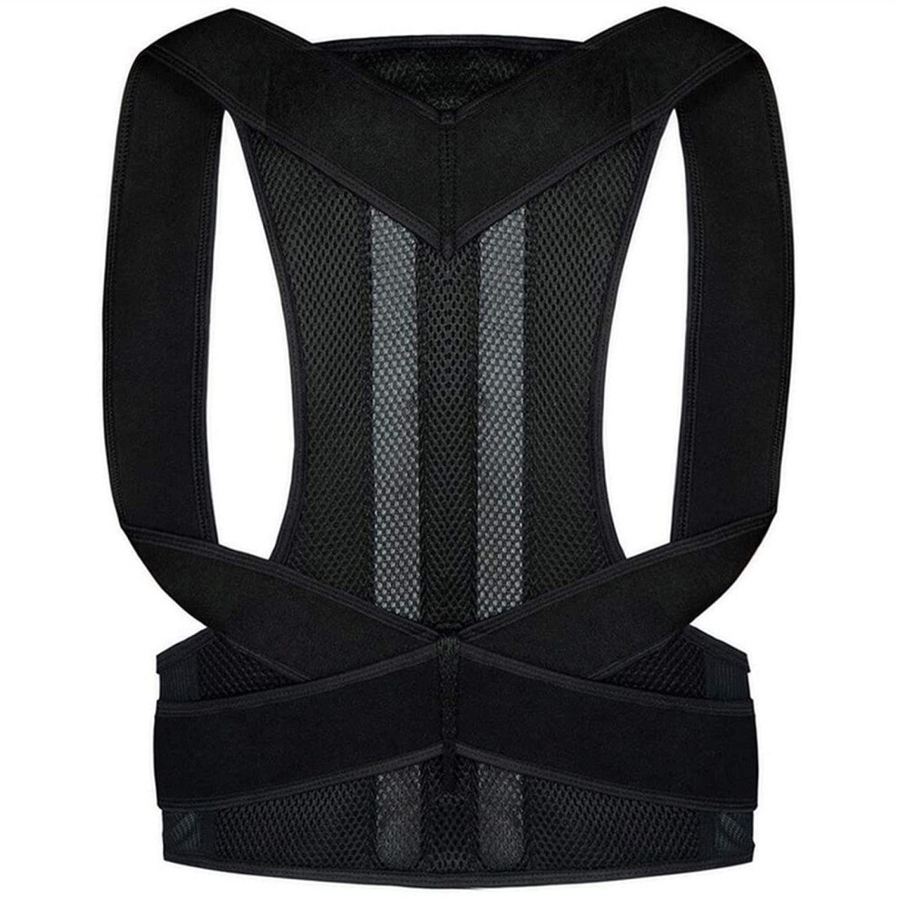 Adjustable Back Support Posture Corrector with Breathable Shoulder and Lumbar Brace for Men and Women