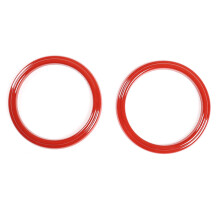 Auto Armaturenbrett Beide Seiten Luft Klimaanlage Auslass EntlüFtung Trim Rahmen Aufkleber für 86 BRZ 2012-2020 (Rot)