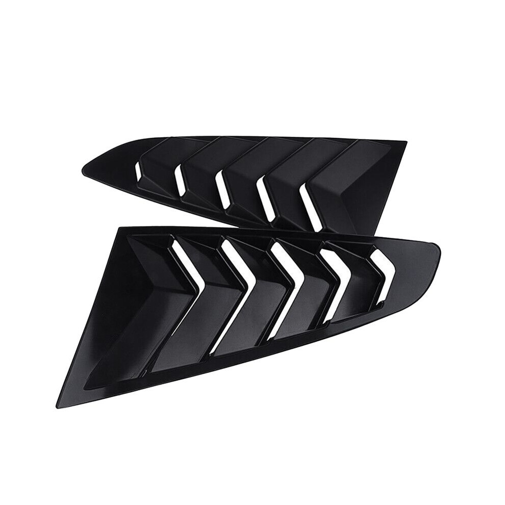 Matte Rear Side Vent Quarter Window Louver Shutter Cover Trim For 2015-2022 Mustang Black 6131718439357
