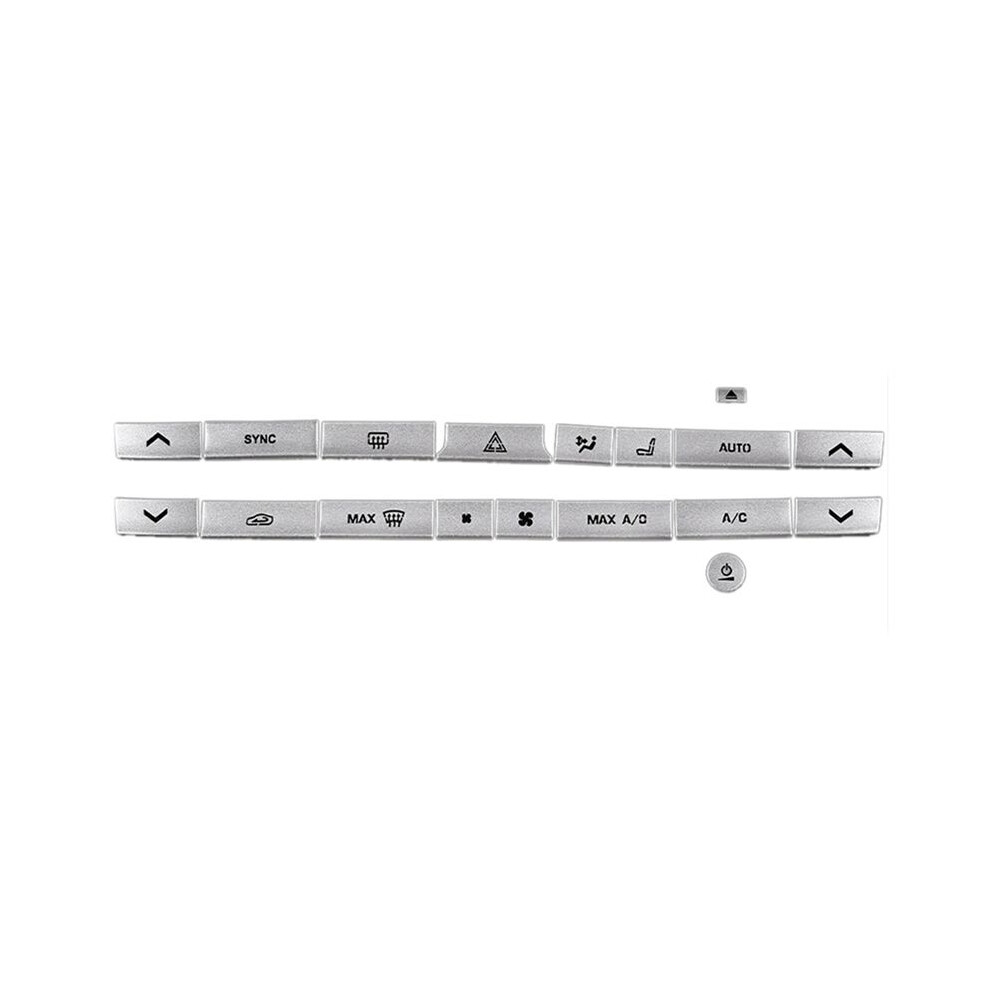 18Pcs Car Consoles Air Conditioning Button Trim Alloy Sticker For Xf Xfl Xe Xel 2015-2020 A/C Button Trims Cover 6031634433210