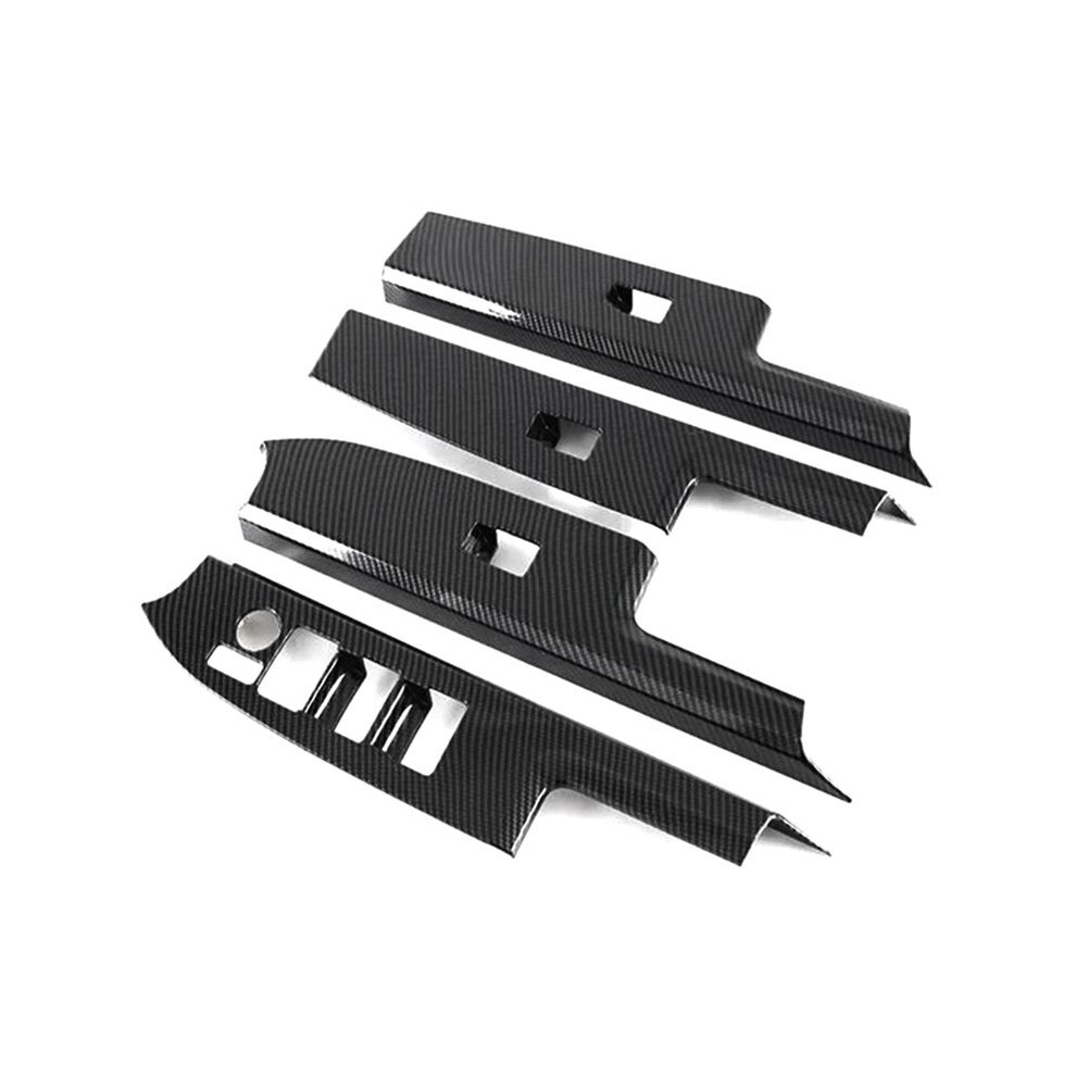 4Pcs Car Window Glass Lift Button Cover Trim Door Armrest Panel For Bz4x 2022 2023 Carbon Fiber 6132025483149