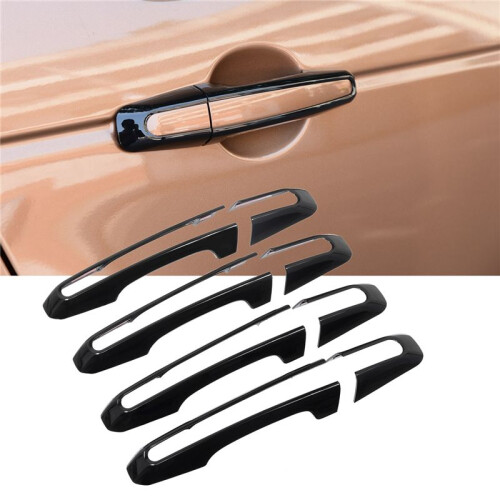 Outer Handle Decorative Frame Car Door Outer Handle Protective Decorative Frame for   Black 1