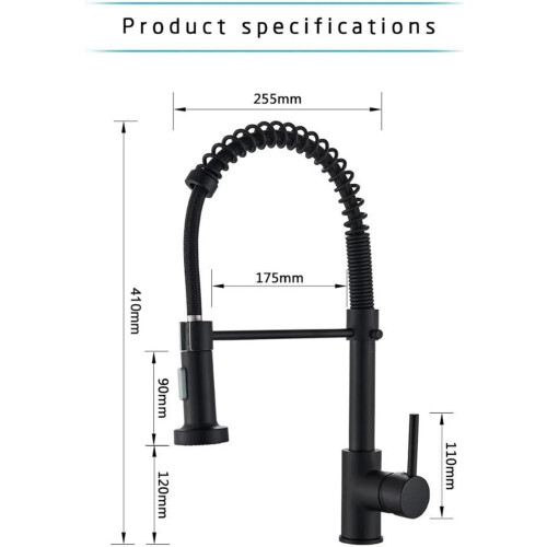 Pull Down Kitchen Faucet With Dual Mode Spout Hot And Cold Water Mixer Brass Construction 1