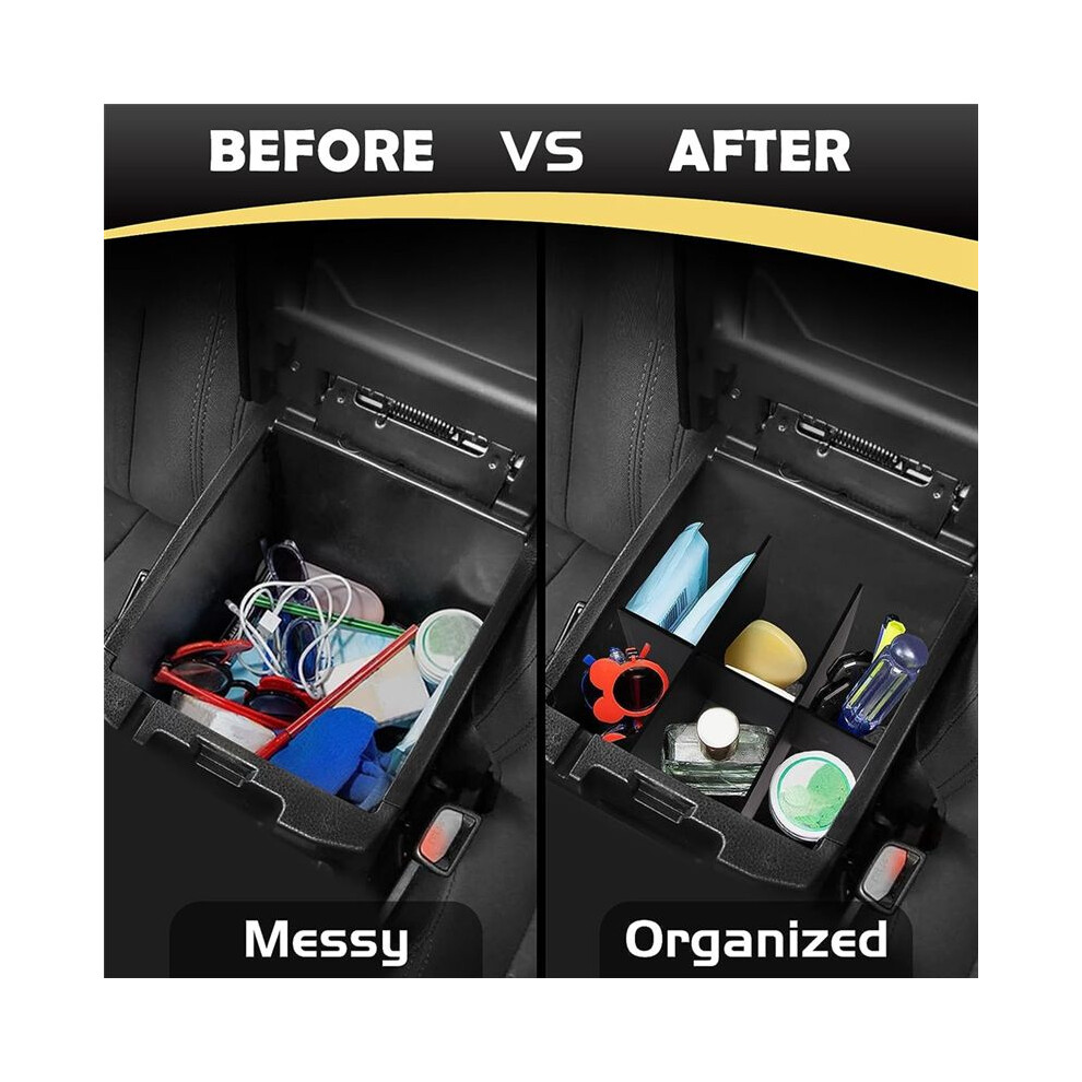 For Tacoma 2016-2023 Center Console Armrest Storage Box Tray & Center Console Organizer Divider Accessories 6032784158985