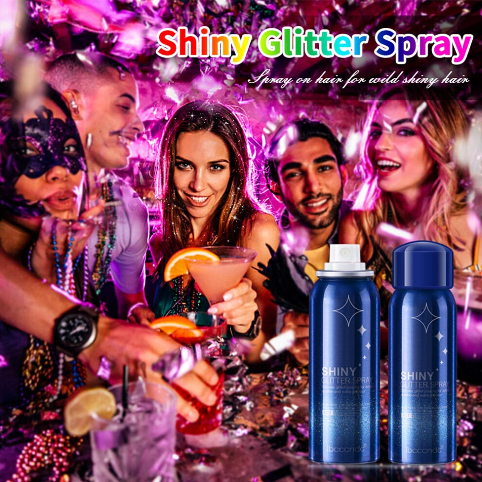 Silver Shiny Glitter Spray 60Ml Glitter Hairspray For Women, All Skin Sizes