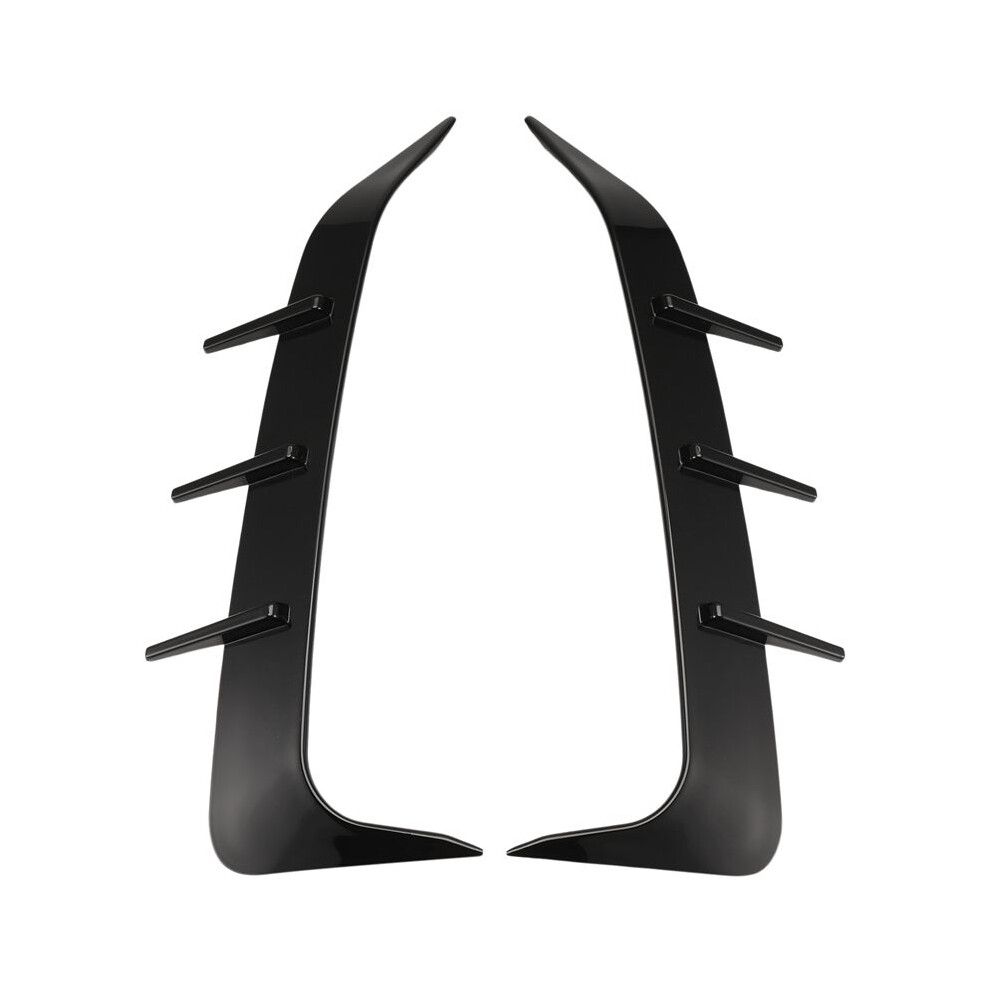 1 Pair Rear Bumper Spoiler Air Vent Cover Side Canard For X6 G06 2019-2023 Bright Black 6032565289457