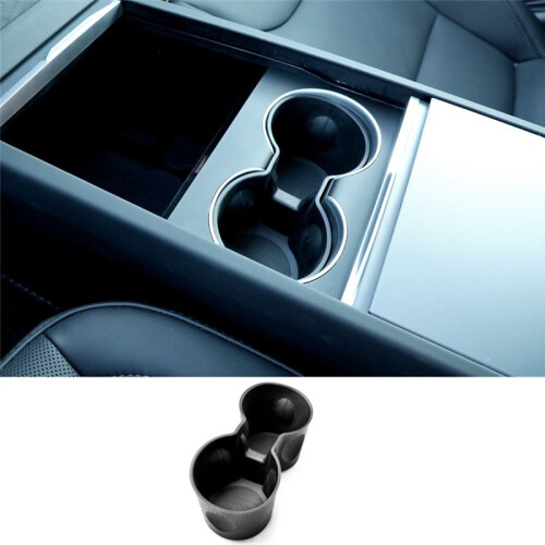 For  Model 3 Highland 2024 Car Center Console Cup Holder Insert TPE Interior Accessories 1