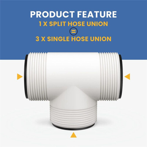 Slangadapterbyte för  &  Pool Split Hose Tee T-Joint Union med 3 L Rings Connector, Connector 2