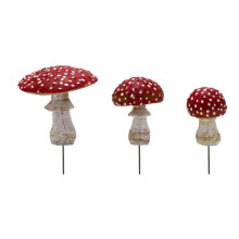 3 Stks/Set Paddestoel Glow in The Dark Hars Ambachten Fairy Garden Miniaturen Tuinornament Terrarium Beeldjes Decor