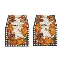 Fall Thanksgiving Tablecloth Table Runner Table Decoration Party Autumn Harvest Style