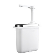 1L SåSdispenserpump Rostfritt StåL Kryddor Pumpstation Kryddor Pump Dispenser Handtrycksstopppump