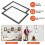 10PCS A5 Magnetic Diamond Art Frames, Self Adhesive Magnetic Picture Frame Diamond Painting Frames Display Frame Black 3