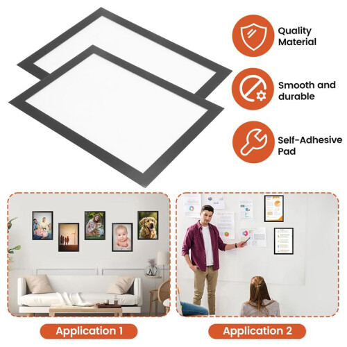 10PCS A5 Magnetic Diamond Art Frames, Self Adhesive Magnetic Picture Frame Diamond Painting Frames Display Frame Black 2