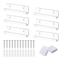 Schwebende Regale Aus Acryl-Schallplatten, 6Er-Pack, Acryl-Schallplattenregal Zur PräSentation, Vinyl-Schallplatten-Displayhalter (7 Zoll) B