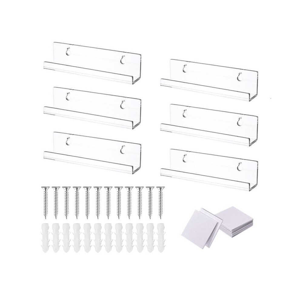 Acrylic Vinyl Record Floating Shelves 6 Pack, Acrylic Record Shelf For Display, Vinyl Record Display Holder(7Inch) B 6031815701442