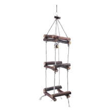 Pappagallo Appeso Giocattoli da Masticare nel Legno Corda di Cotone Altalena Scala Giocattoli Accessori Gabbie per Uccelli Forniture per Animali