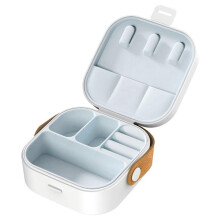 Earring Jewelry Case with Handle, Jewelry Travel Case, Jewelry Holder Organizer, Small Travel Jewelry Boxes,White