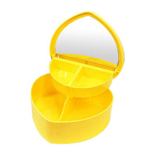 Hartvormige Sieradendozen, Plastic Gele Sieradenopslag, Hartvormige Sieradendozen, Briefpapierdozen, Lade, Make-Updoos
