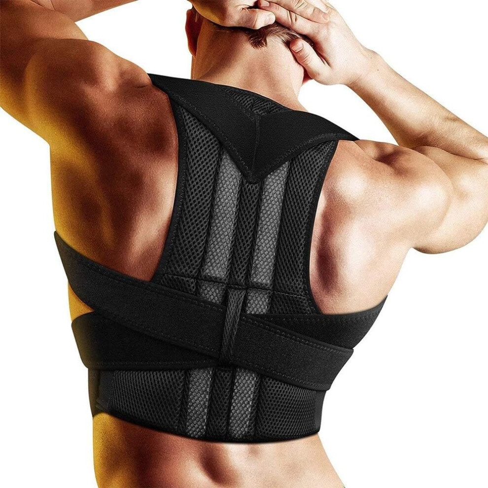 Posture Corrector Full Back Support Brace with Adjustable Straps for Scoliosis and Hunchback 3XL