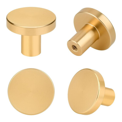 12-Pack Gold Cabinet Knobs - Brushed Gold Hardware, Dresser Drawer Knobs, Cabinet Hardware with Screwdriver 1