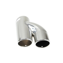 Stainless Steel Double Exhaust Muffler Tail Pipe Tip for Skoda Octavia 20072014 Sedan
