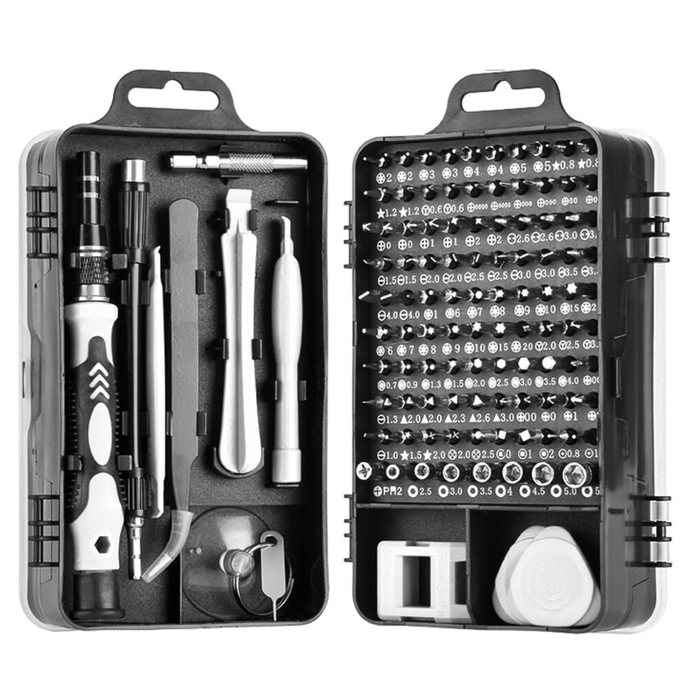 115 In 1 Precision Magnetic Screwdriver Set With Alloy Handle And Magnetic Bit Lock For Electronics 9189345530203