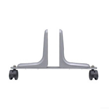 Movable Privacy Screen Holder With Adjustable Thickness 1060mm Aluminum Alloy Feet Swivel Wheel Brake Silver