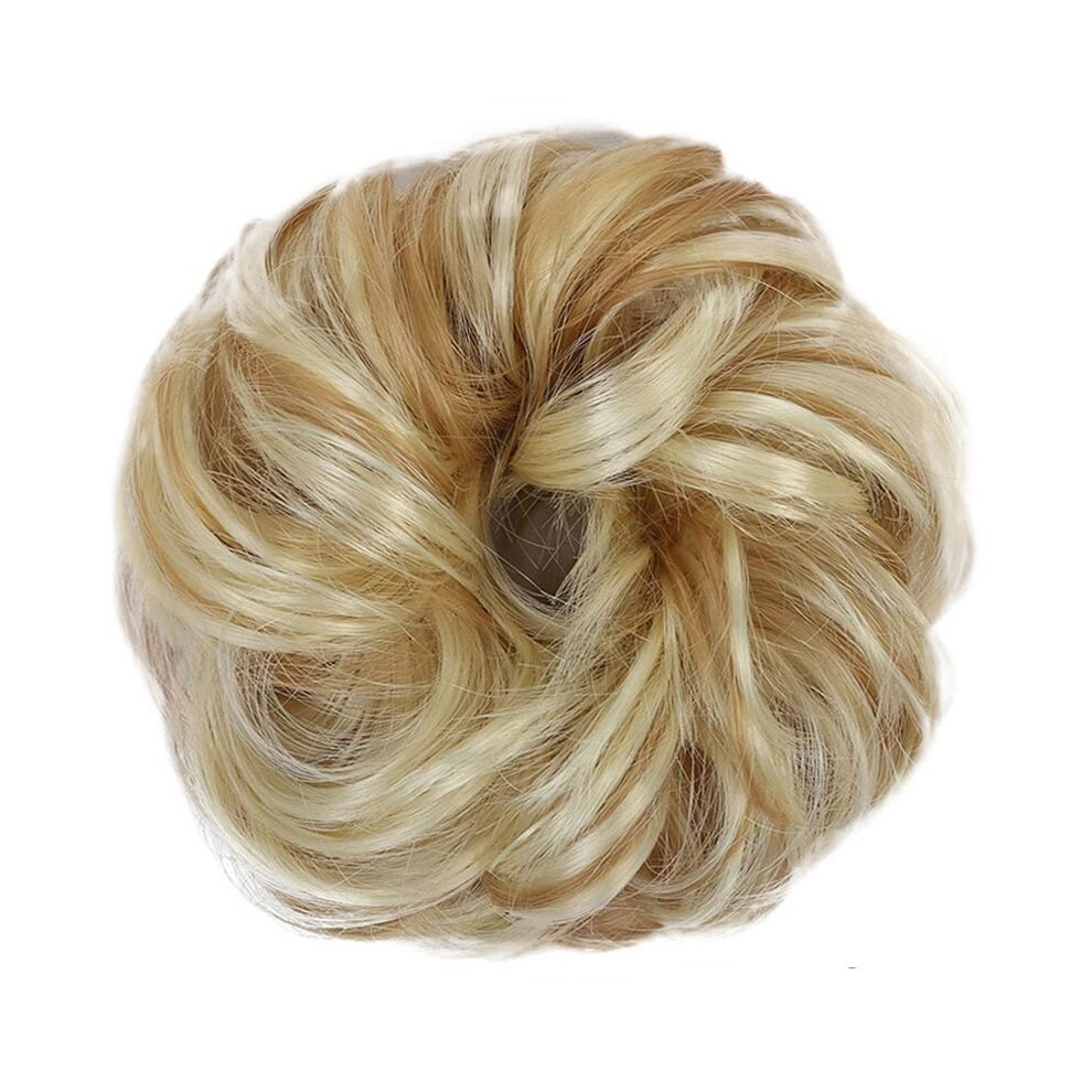 Unisex Hair Bun Ponytail Hair Extension Synthetic Messy Curly Donut Hairpiece Adds Volume For Women