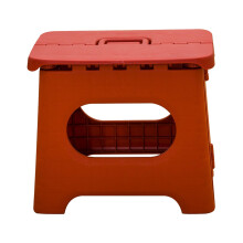 Kids Foldable Plastic Step Stool 100kg Load Lightweight Portable Seat for Camping Picnic Red L Size