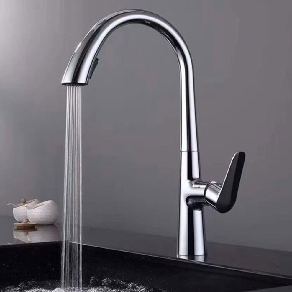 Double Outlet Faucet Kitchen Hot And Cold, Hidden Household Pull Faucet, 60Cm Inlet Pipe, Household Kitchen Faucet 9382693204622