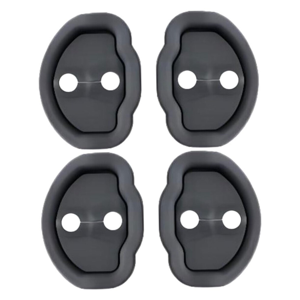 4Pcs Silicone Car Door Lock Cover Anti Rust Noise Reduction Protector For Tesla Model Y 9189345532160