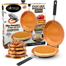 Double Sided Pan, The Perfect Pancake Maker – Ceramic Nonstick Copper Easy to Flip Pancake Griddle