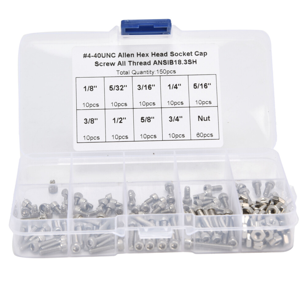 150-teiliges Sechskantschrauben-Muttern-Set aus