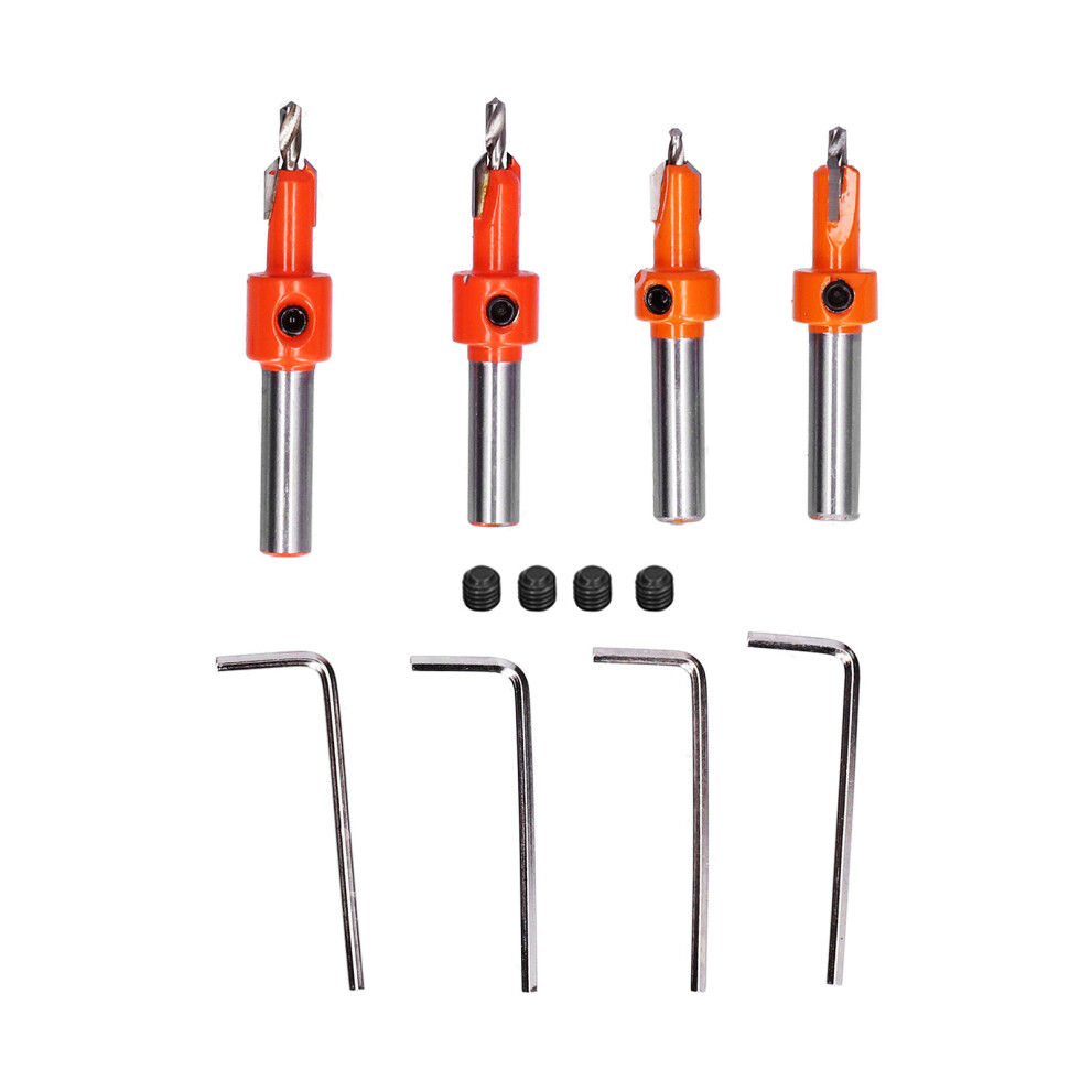 4-teiliges Senkbohrer-Set, hohe Härte, starke