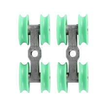 2Pcs UShaped Räder Edelstahl 4 Rad Kleine Rollen