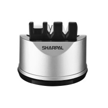 SHARPAL 191H Kitchen Chef Knife and Scissors Sharpener for Straight and Serrated Knives, 3-Stage Knife Sharpening Tool Helps Repair and Restore Blade
